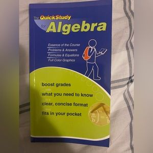 Unused Quick study algebra study tool